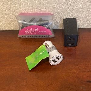 ✨✨NEW Earbuds, charger box, car charger adapter